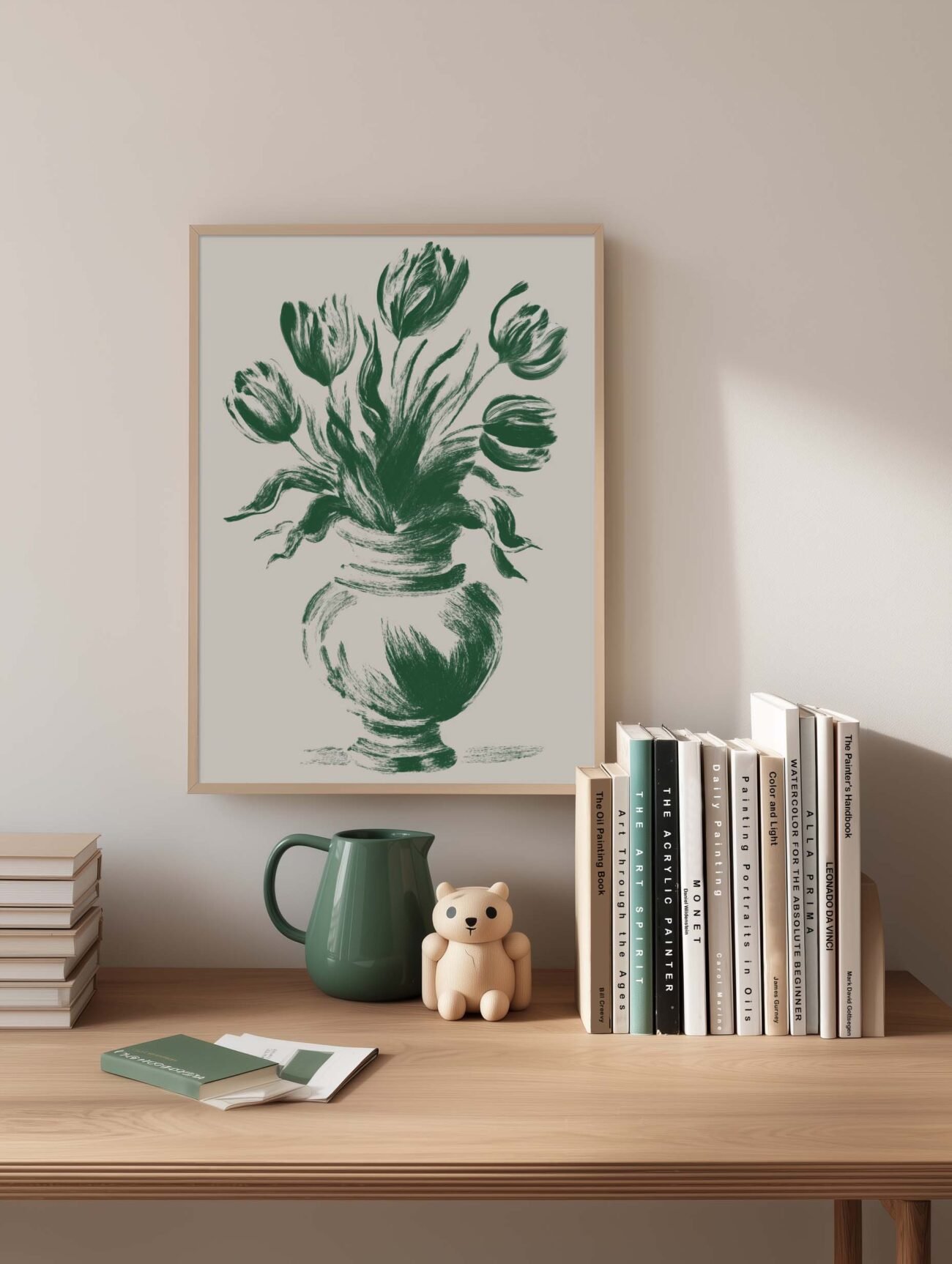 Tulips in Vintage Vase – Minimalist Floral Poster - Image 2