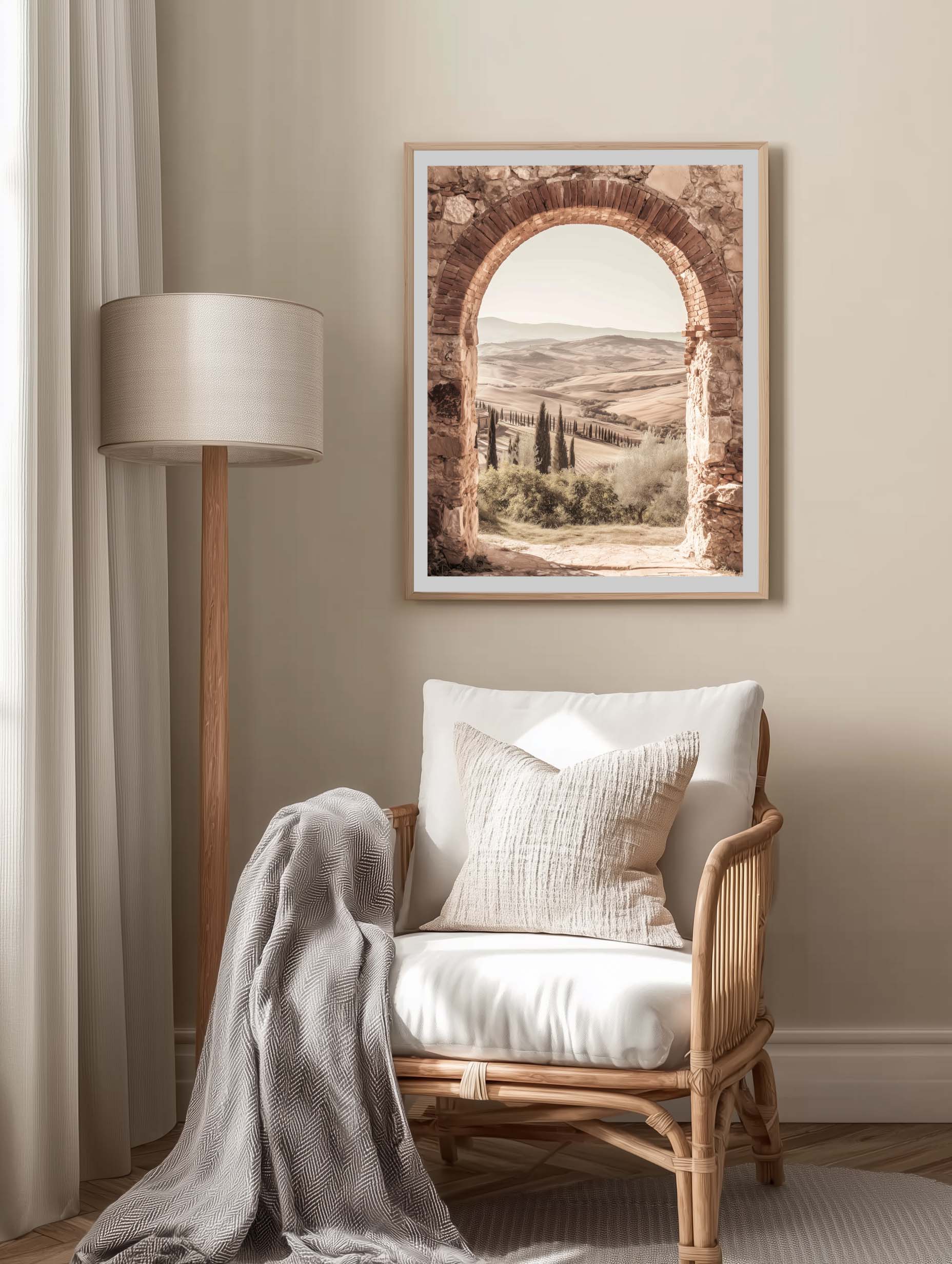 Tuscan Archway – Dreamy Countryside Poster - Image 2