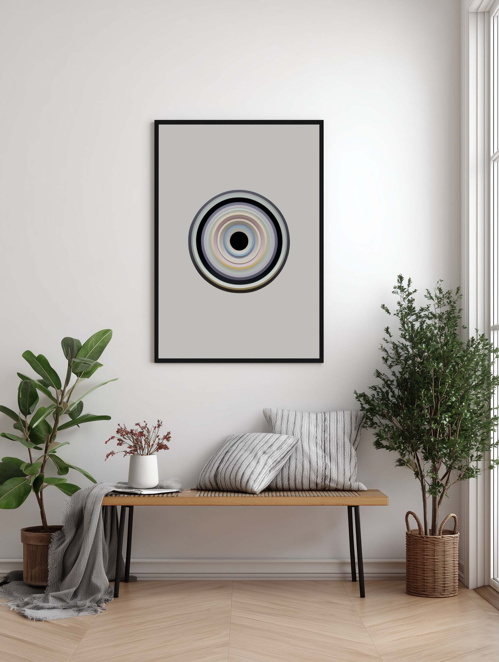 Velvet Orbit – Embossed Gradient Circle Poster - Image 2