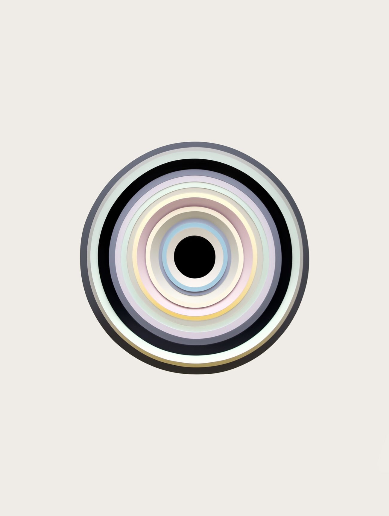 Velvet Orbit – Embossed Gradient Circle Poster