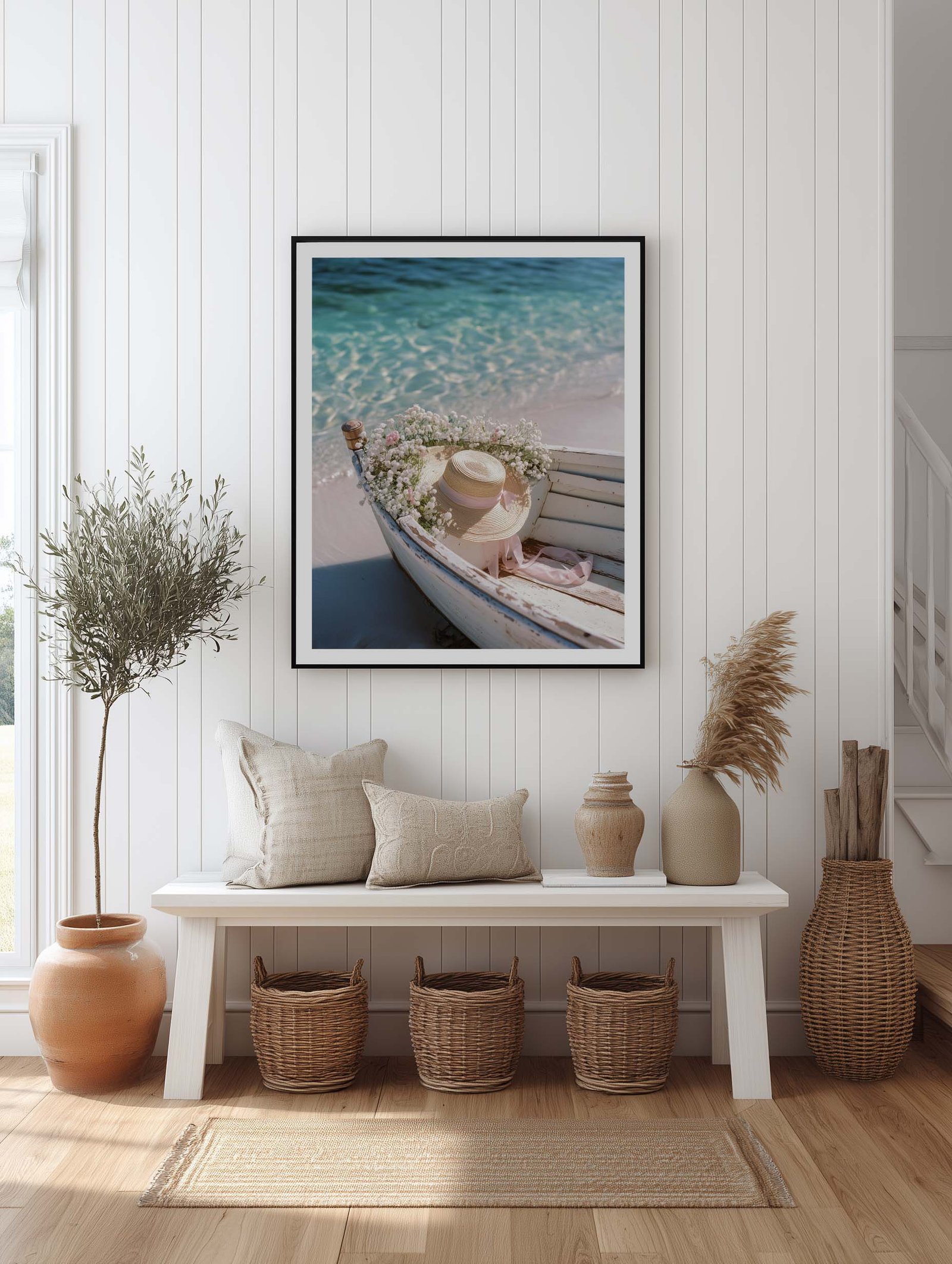 Vintage Rowboat – Romantic Coastal Poster - Image 2