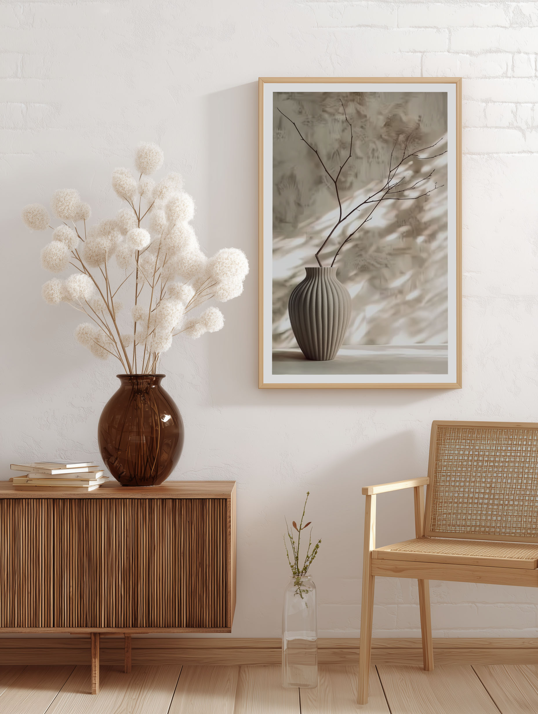 Ceramic Vase – Minimalist Wabi-Sabi Stillness Poster - Image 2
