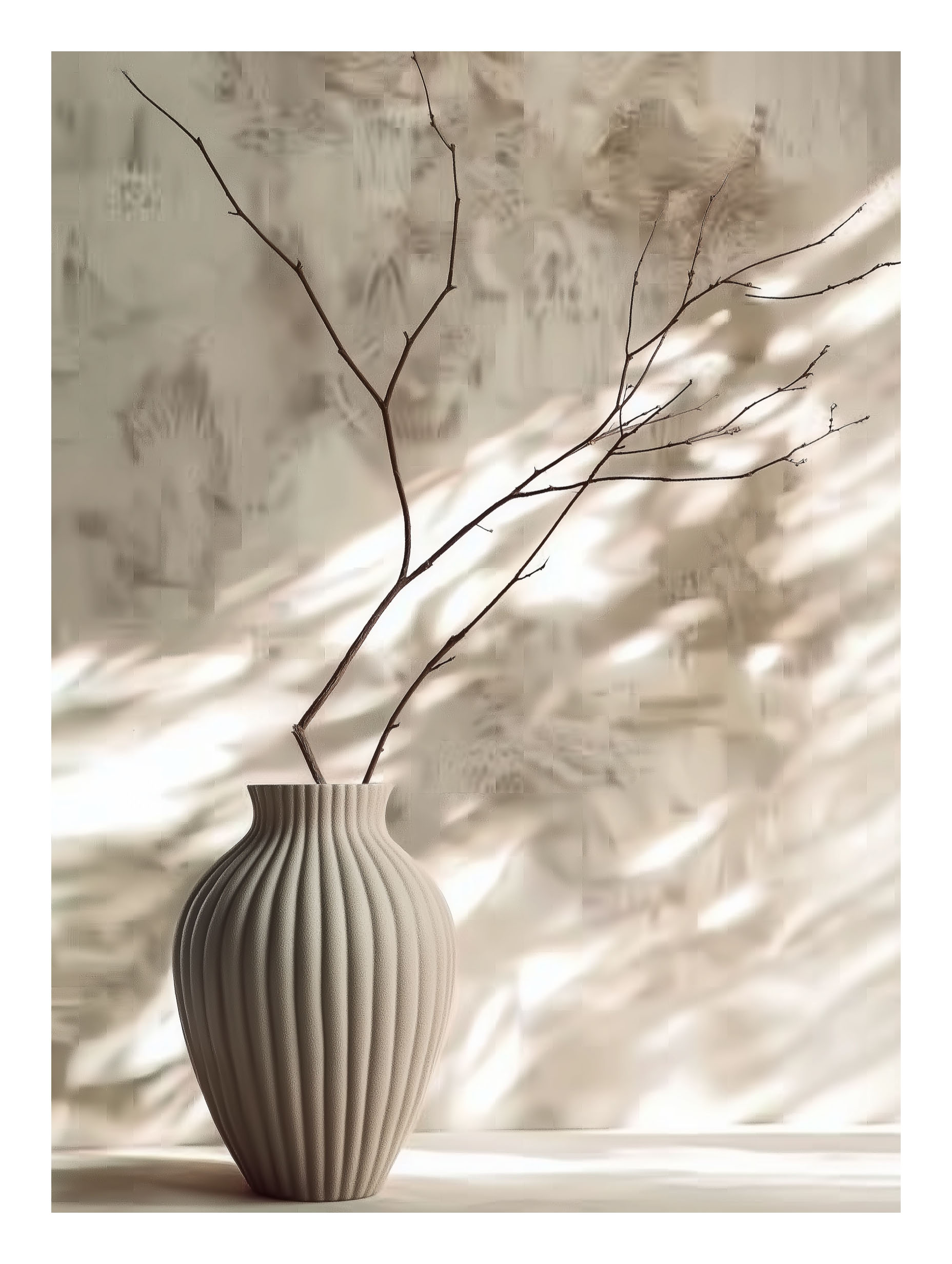Ceramic Vase – Minimalist Wabi-Sabi Stillness Poster