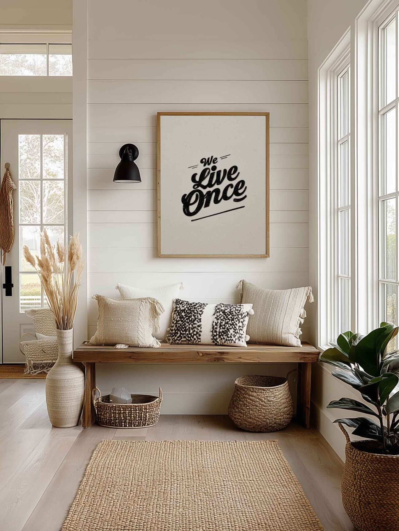 We Live Once – Vintage Cursive Quote Poster - Image 2