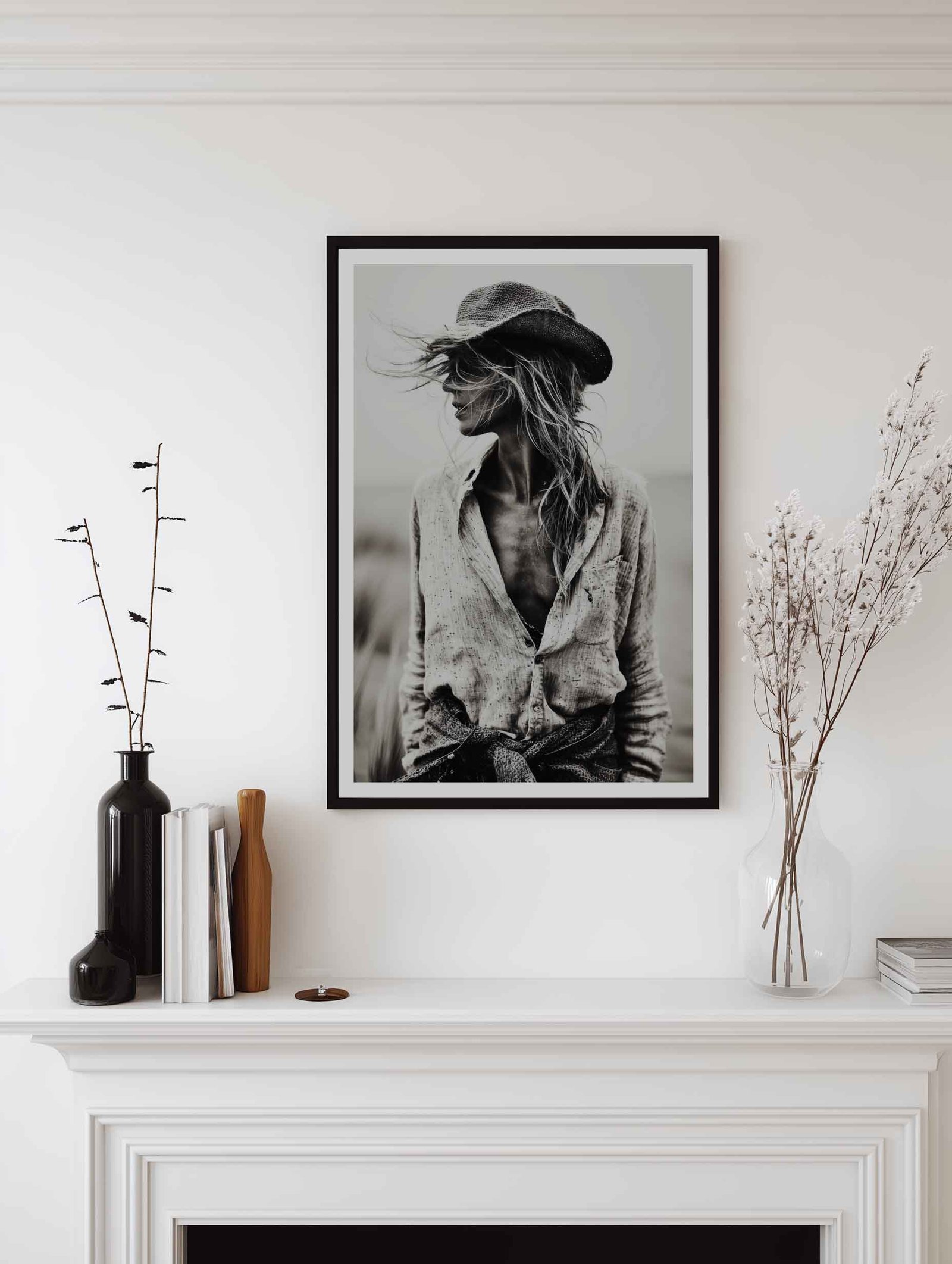 Windswept Cowgirl – Coastal Fine Art Poster - Image 2