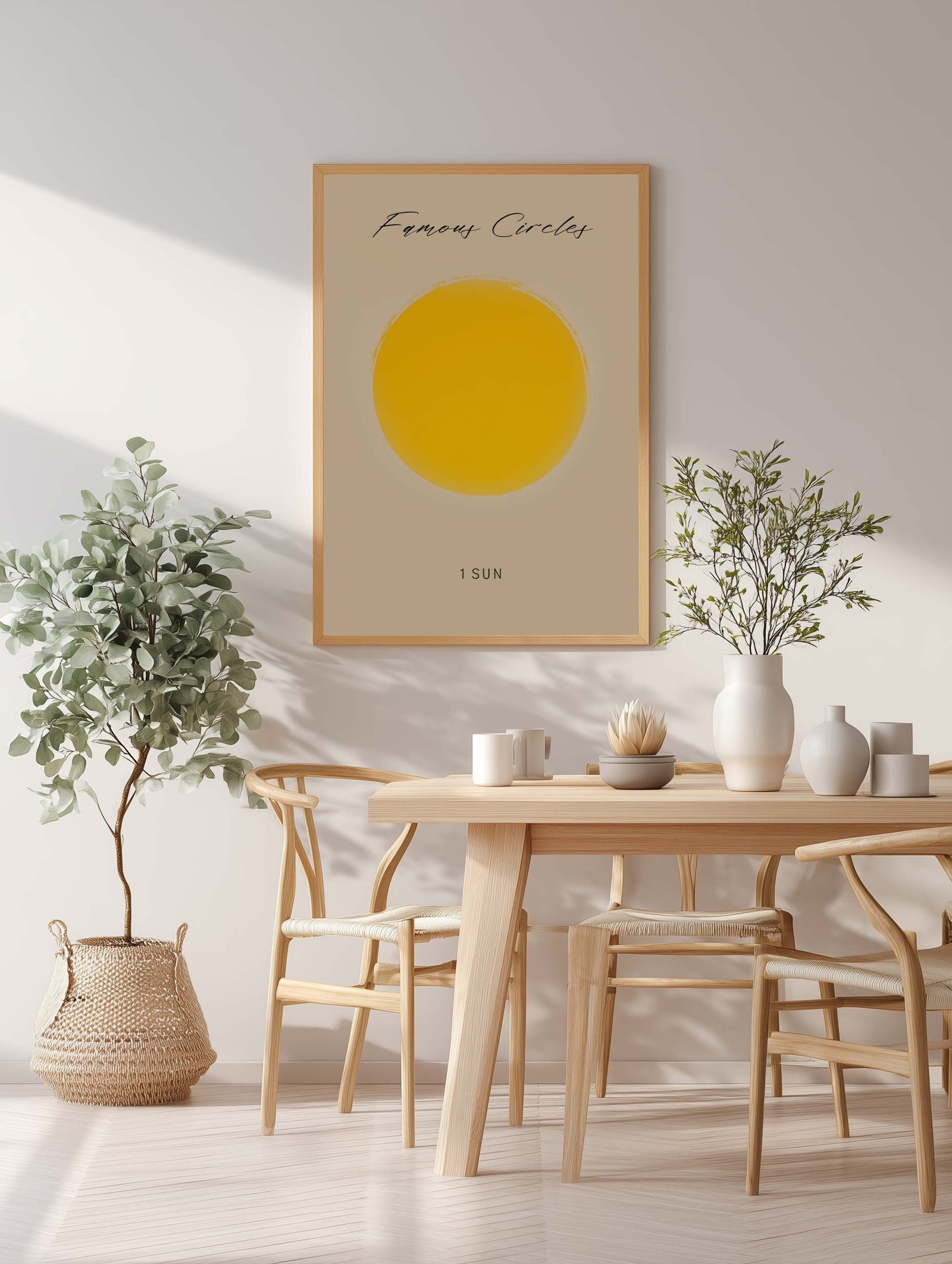 Yellow Circle – Graphic Art Poster - Image 2