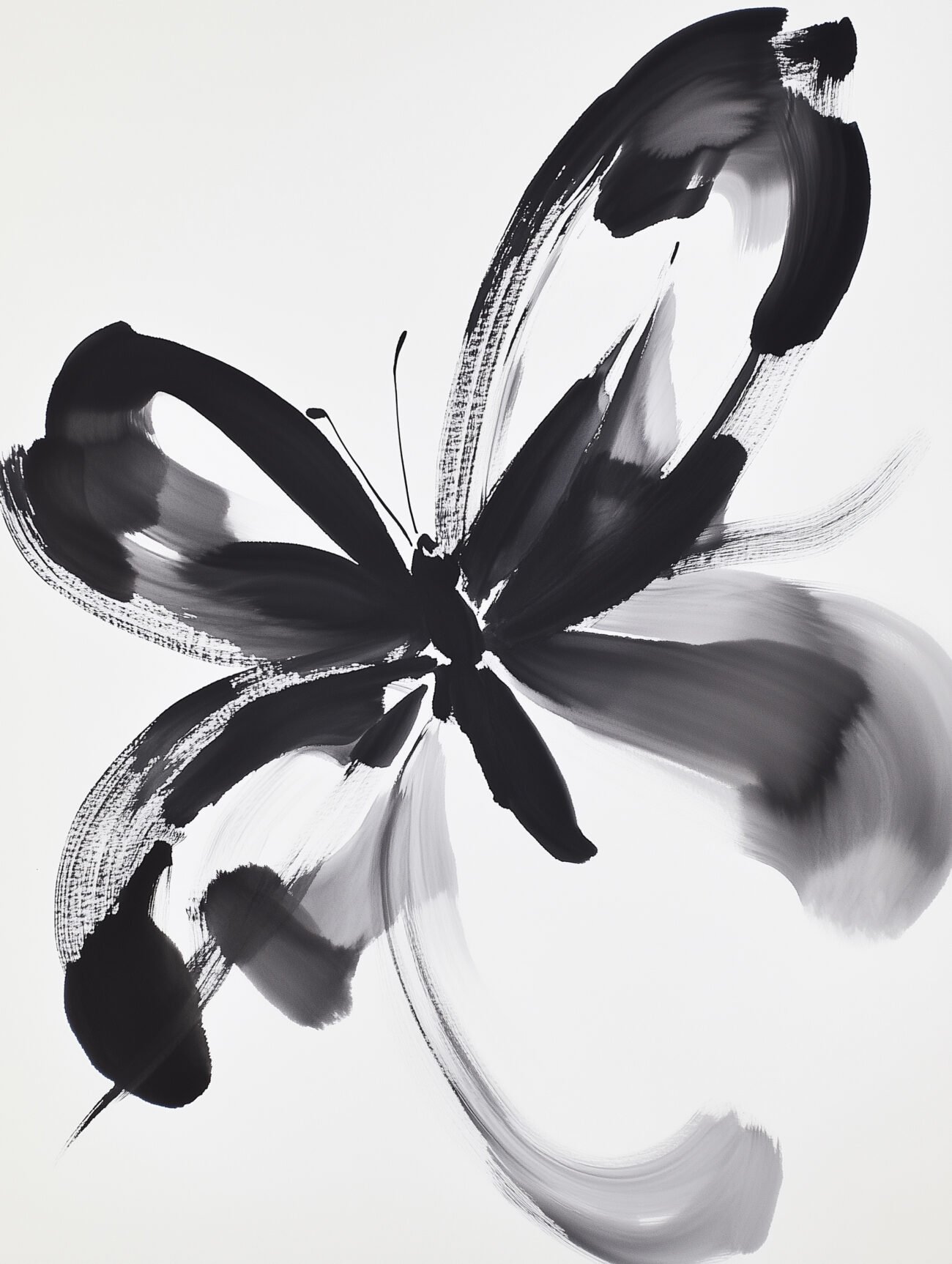 Ink Wings – Sumi-e Butterfly Poster