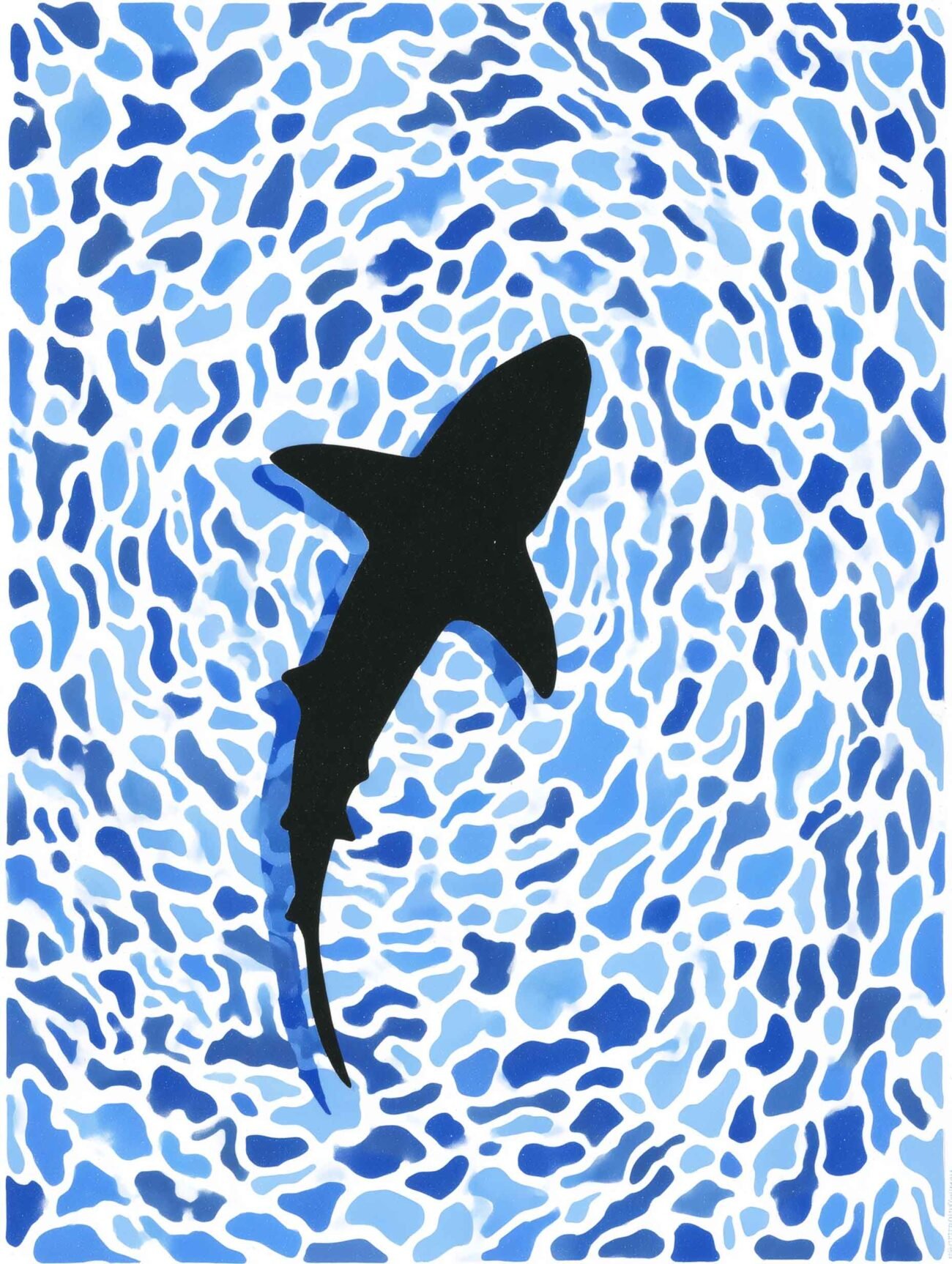 Black Shark – Abstract Water Patterns Poster
