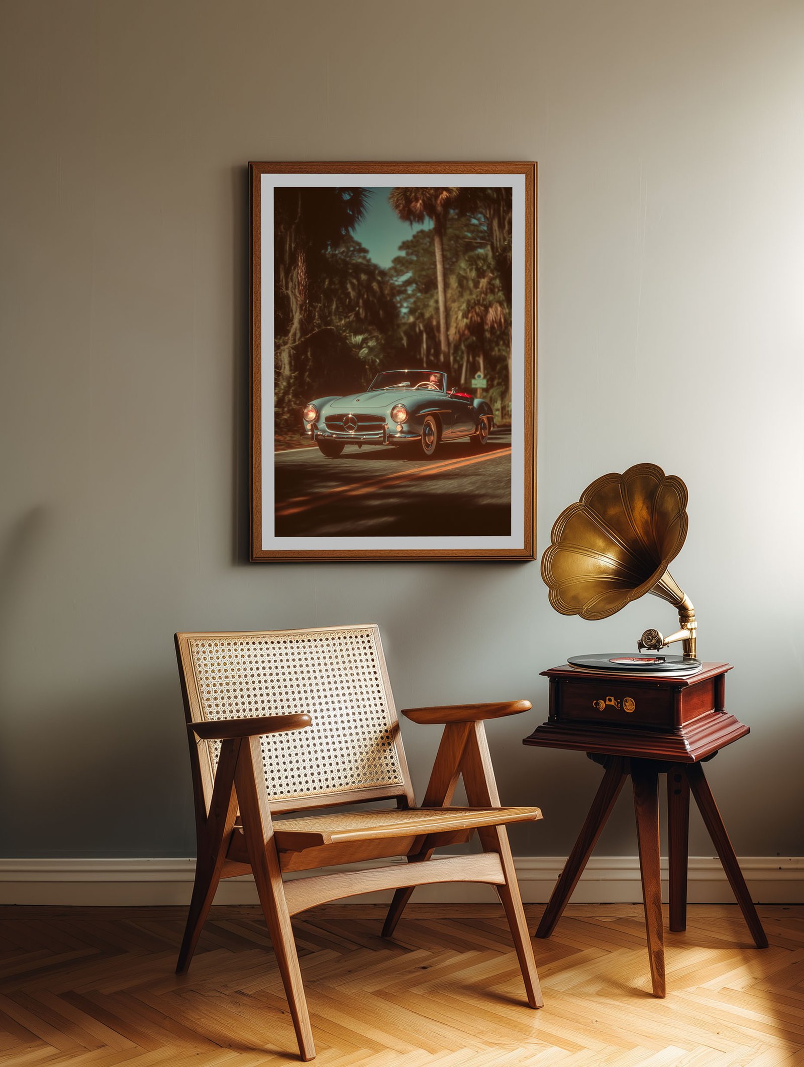 Classic Roadster – Vintage Car Poster - Image 2