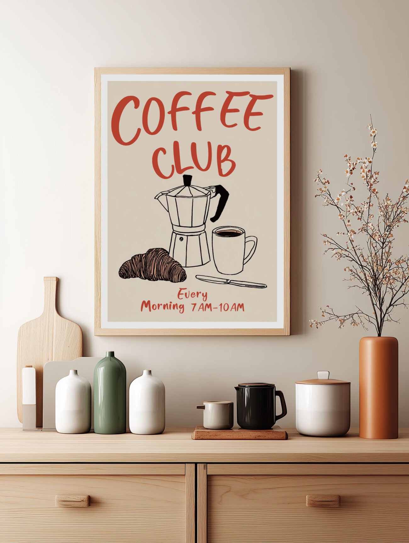 Coffee Club – Vintage Café Poster - Image 2