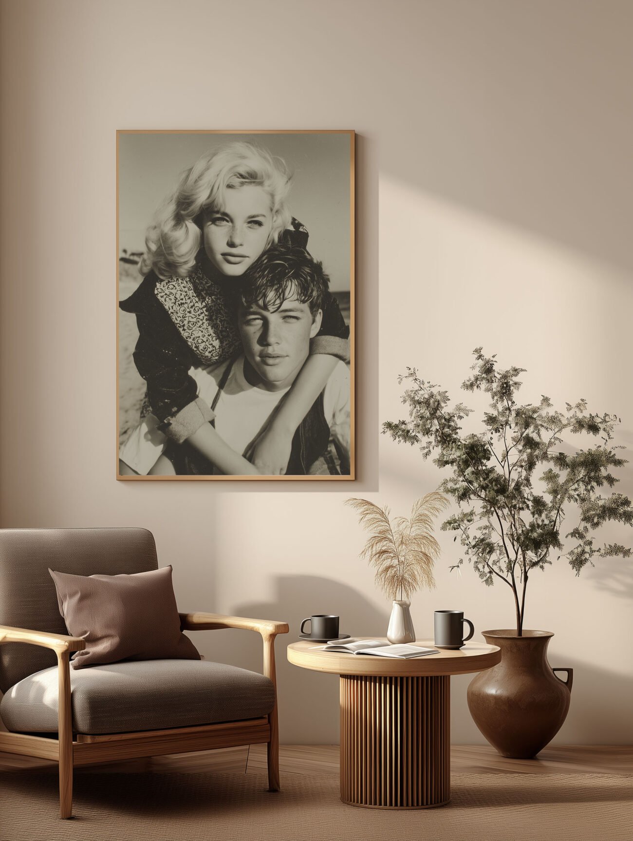 1950s-style Couple – Vintage Beach Poster - Image 2