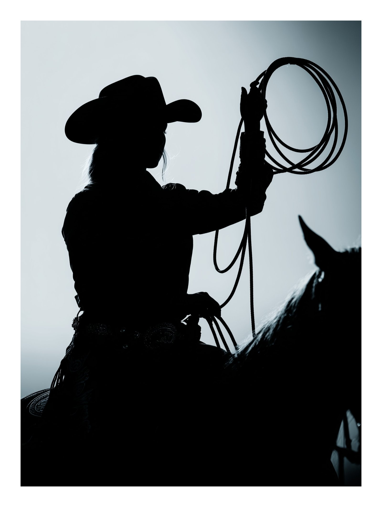 Cowgirl on Horseback – Photographic Art Poster