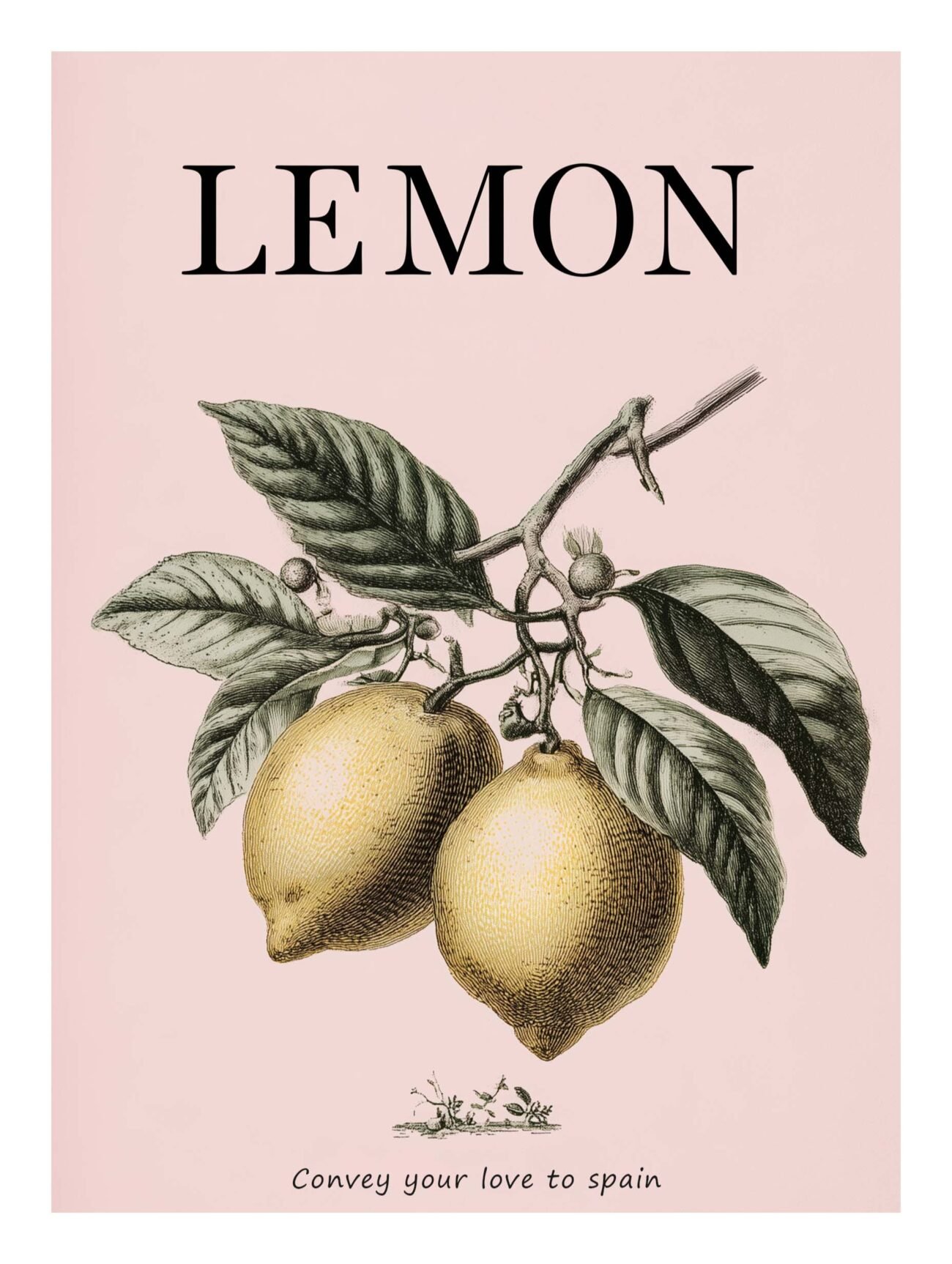 Lemon – Elegant Botanical Poster