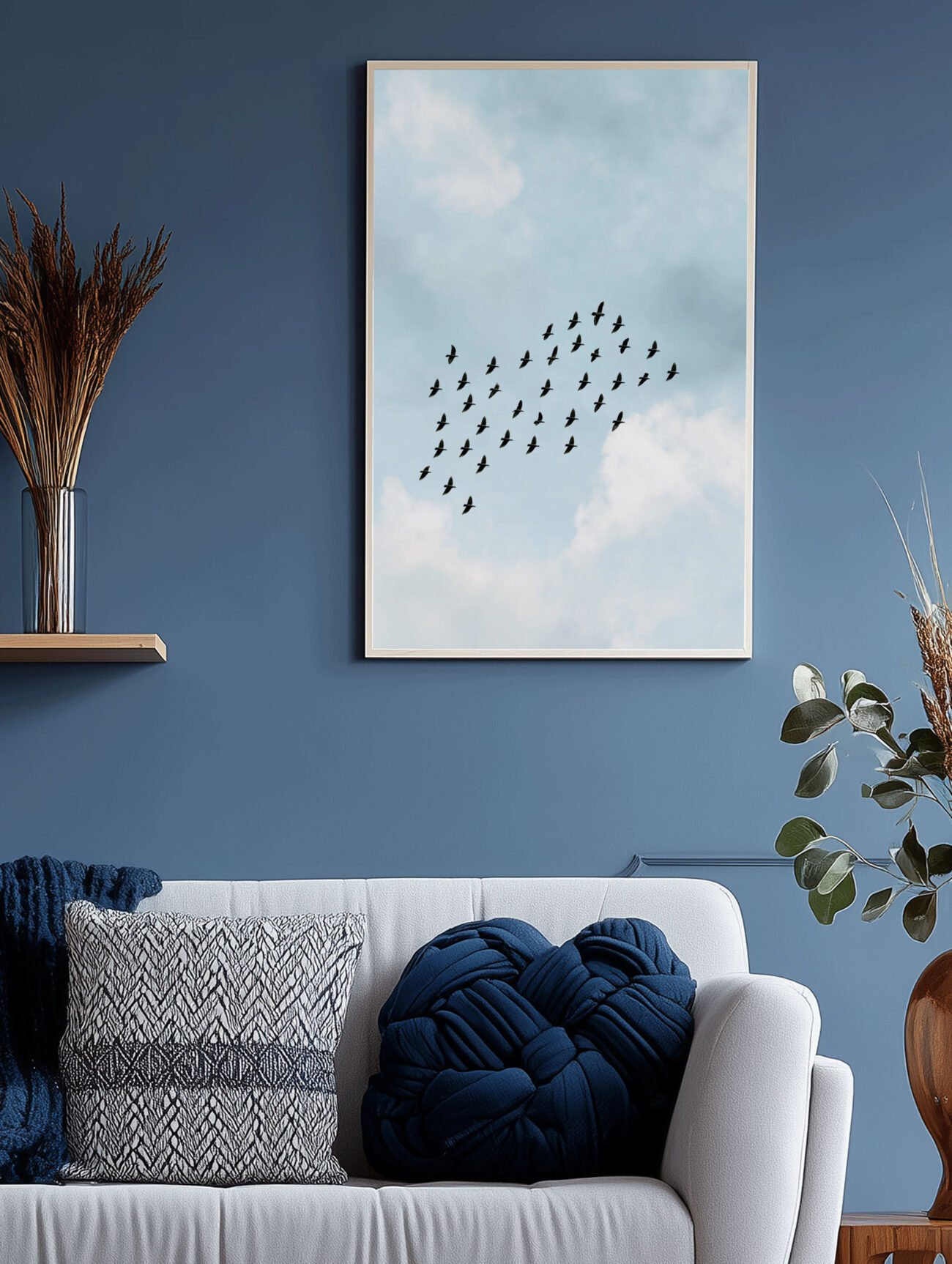 Flying Birds – Soft Sky Poster - Image 2