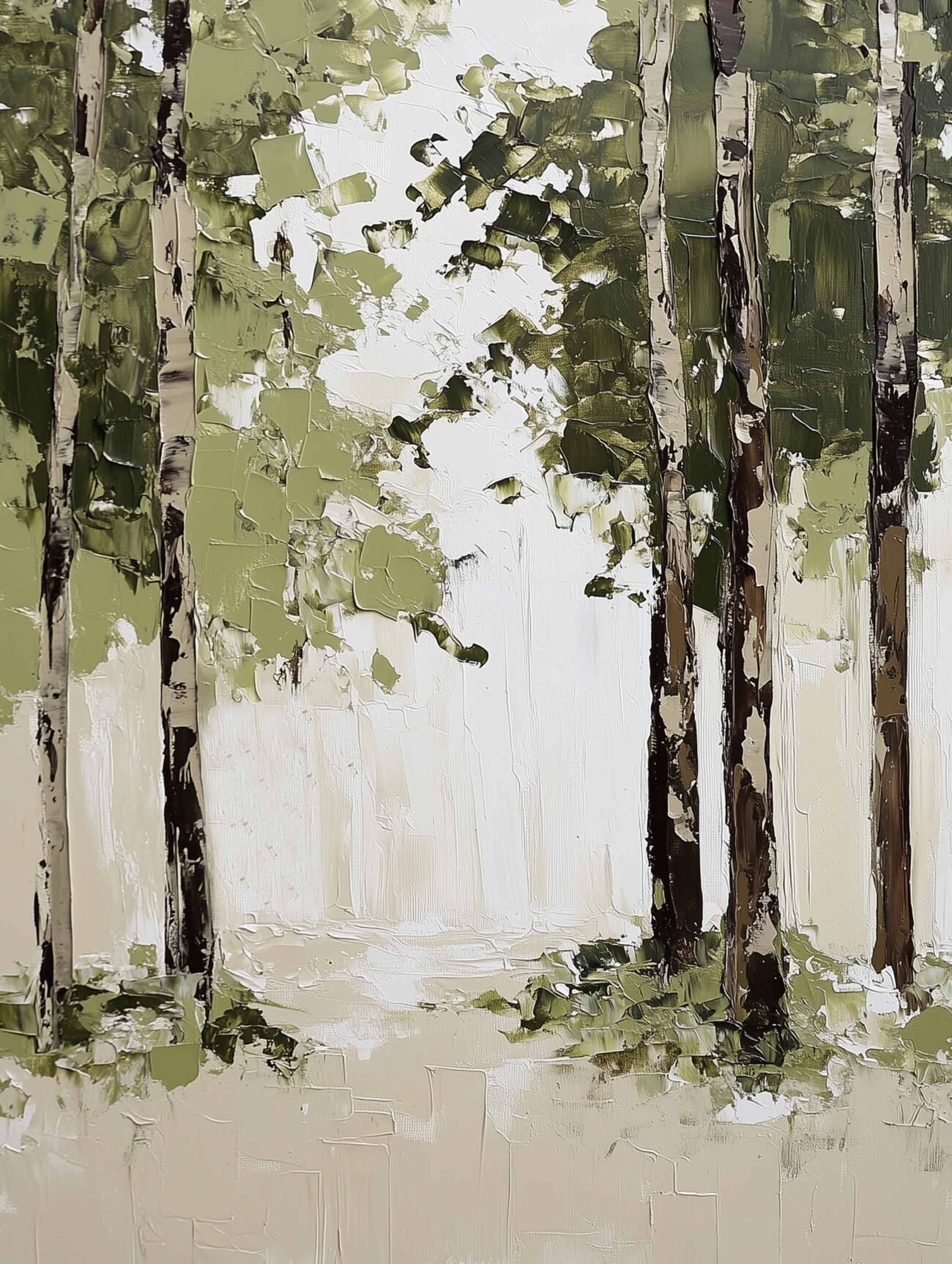 Whispering Grove – Abstract Forest Texture Poster