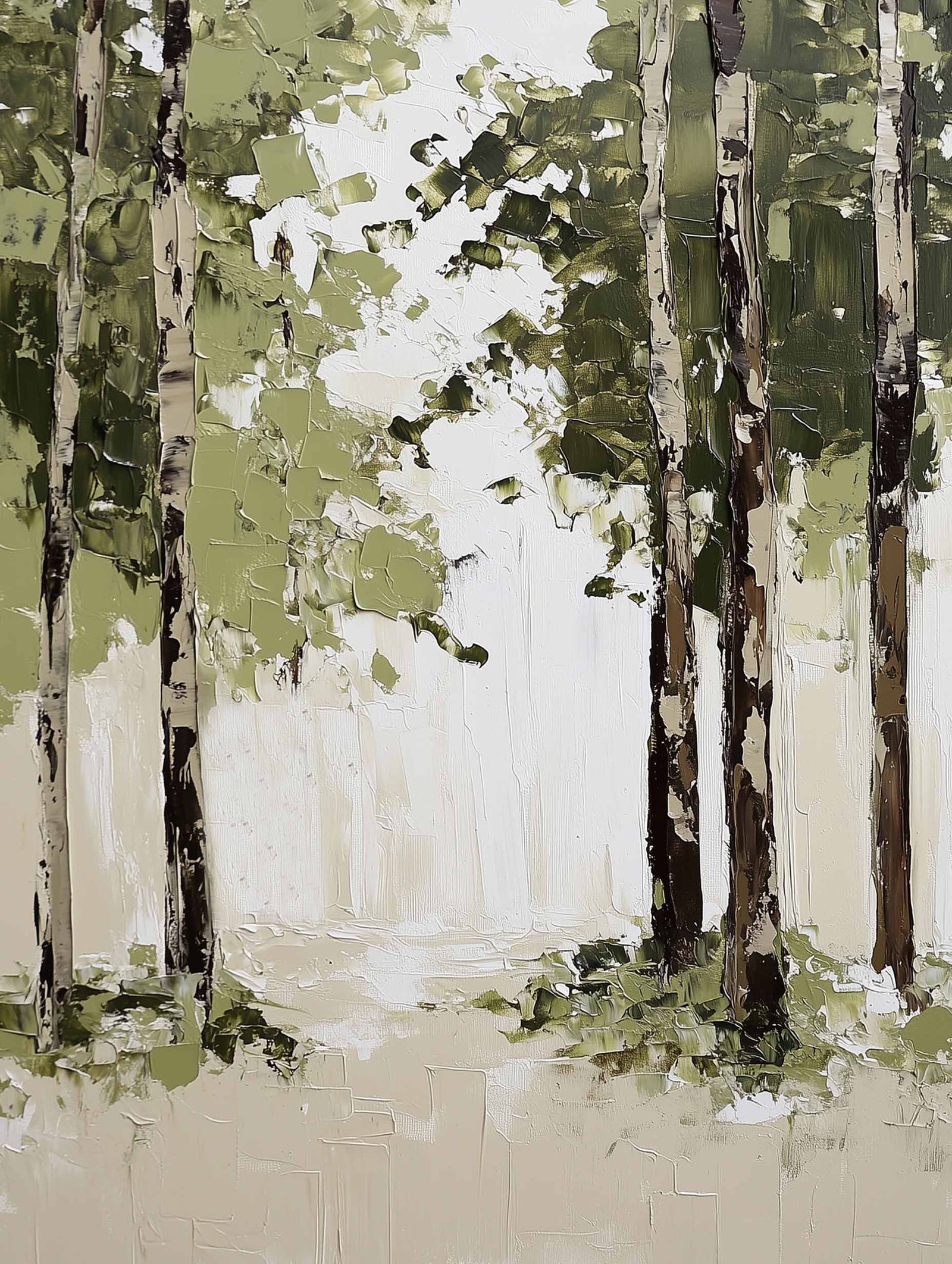 Whispering Grove – Abstract Forest Texture Poster