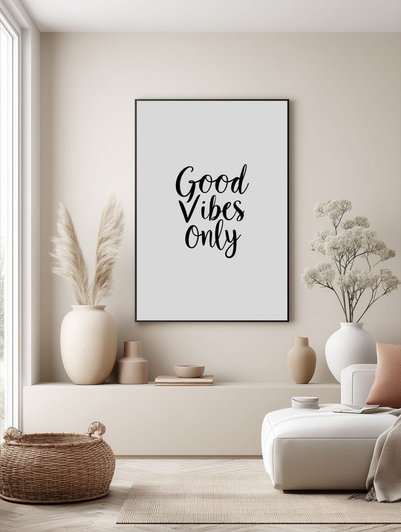 Good Vibes Only – Handwritten Quote Poster - Image 2