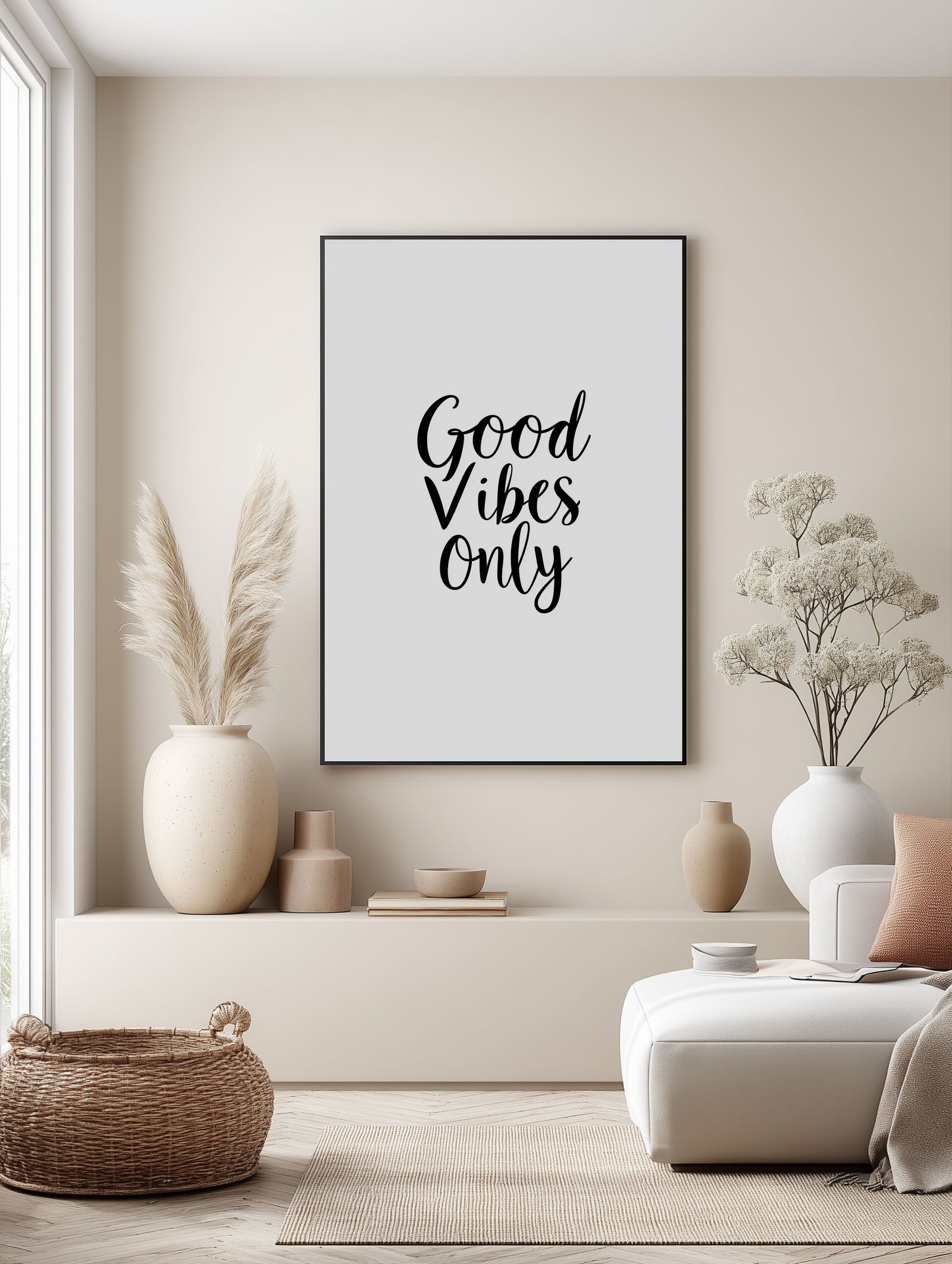Good Vibes Only – Handwritten Quote Poster - Image 2