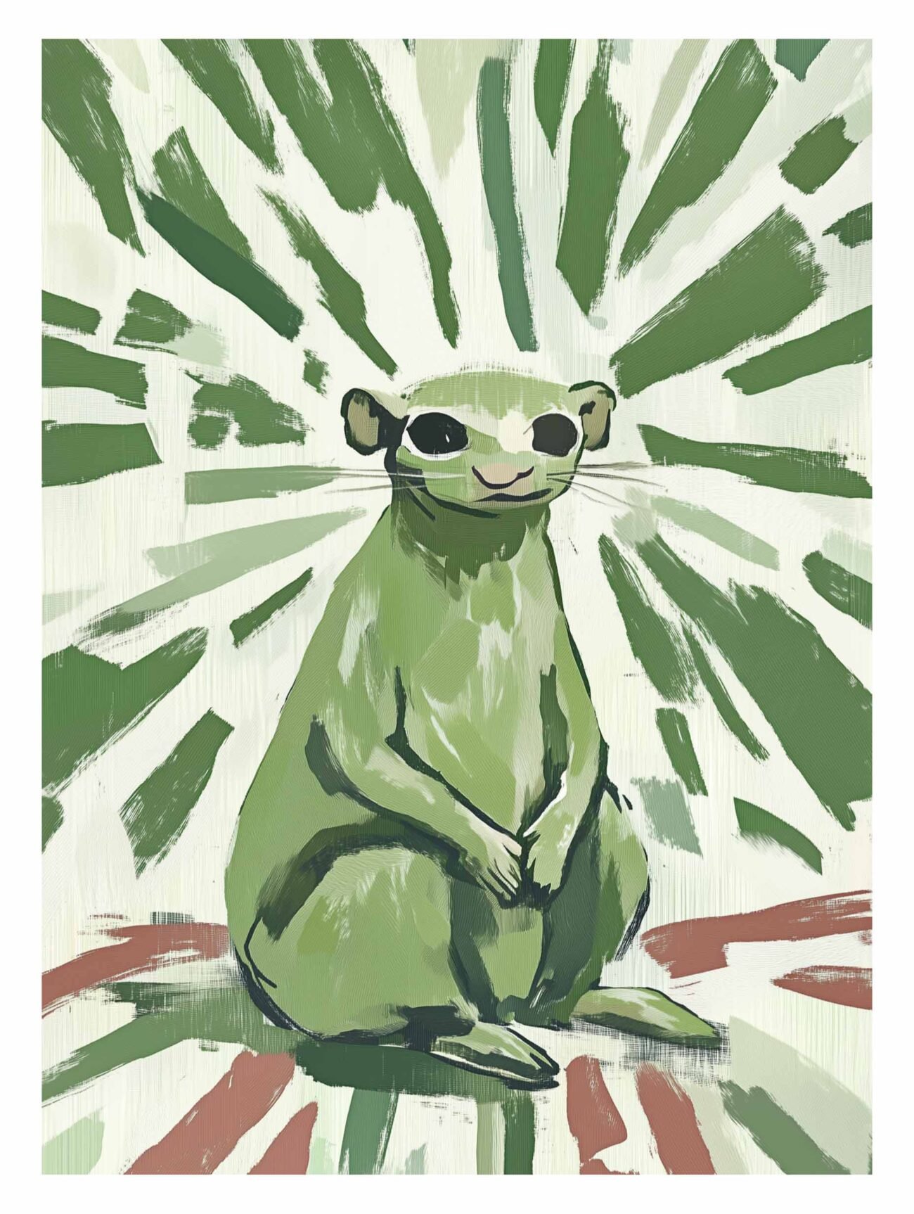 Green Creature – Animal Illustration Poster