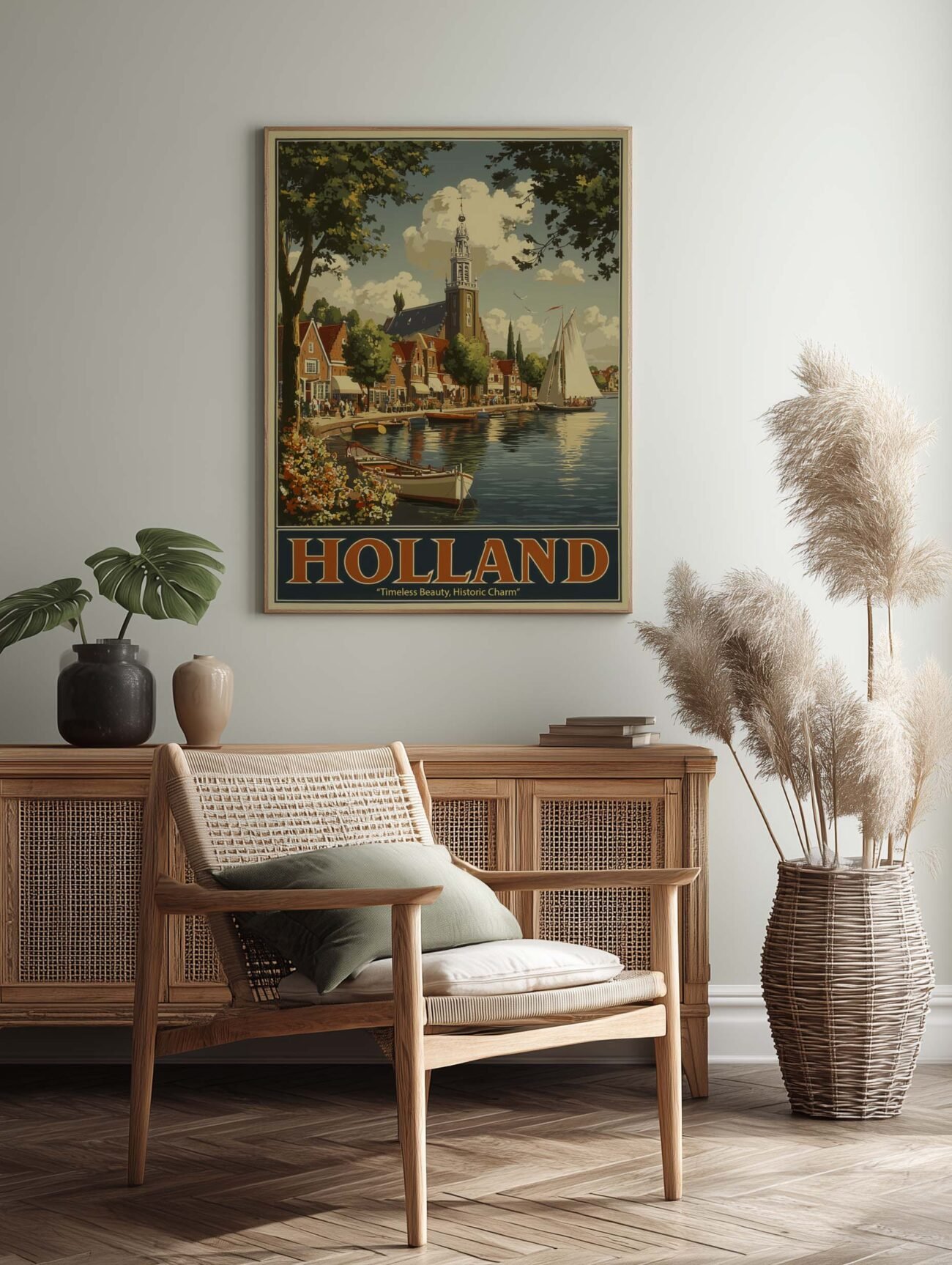 Holland Harbor – Vintage Travel Poster - Image 2
