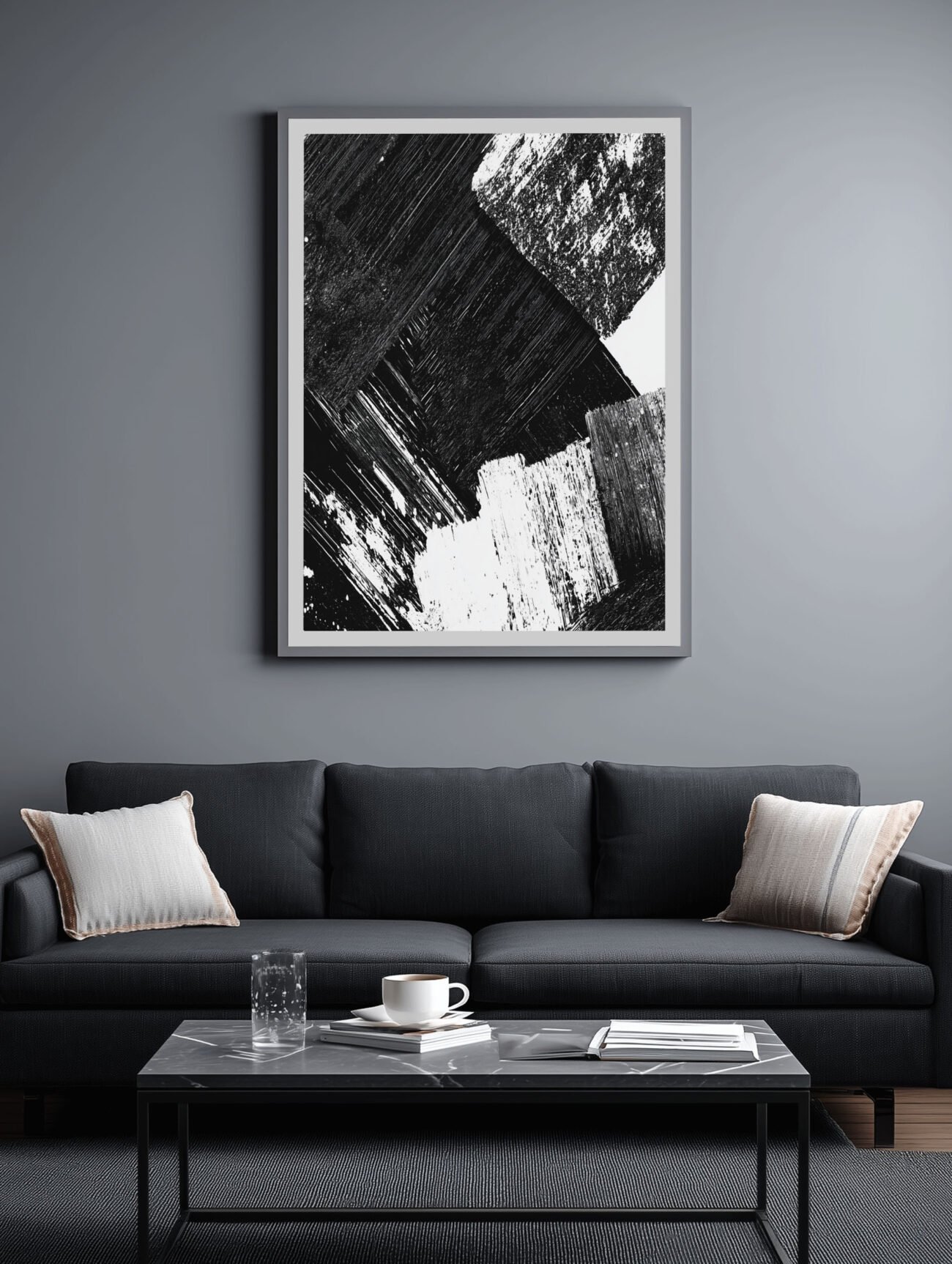 Ink Angles – Chinese Brushstroke Poster - Image 2