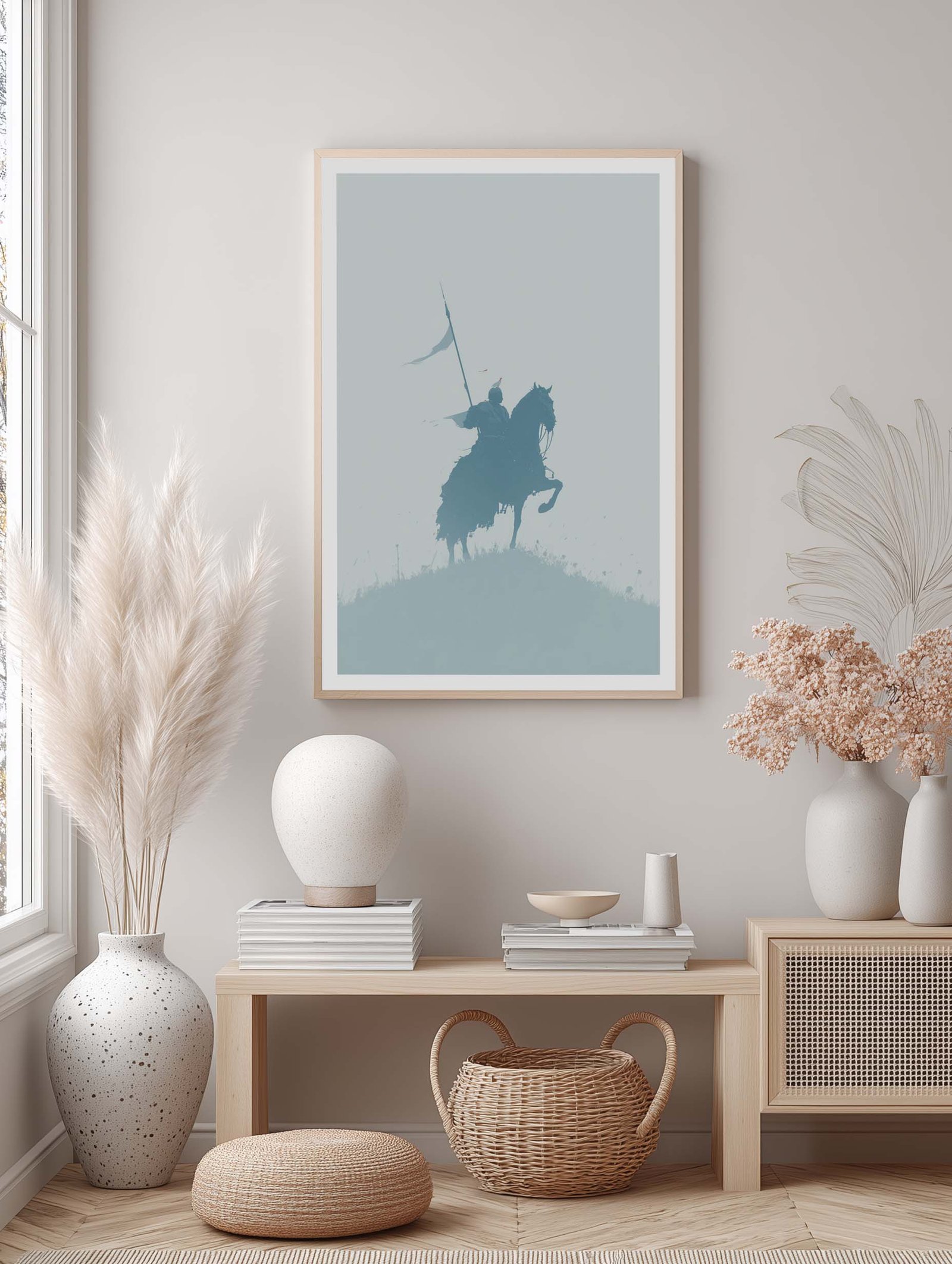 Lone Medieval Knight – Silhouetted Knight Poster - Image 2