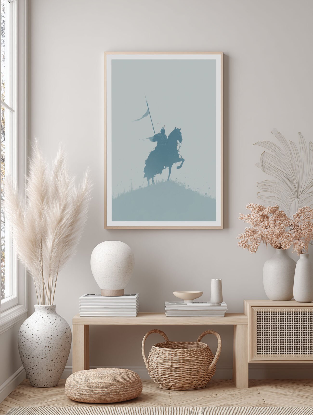 Lone Medieval Knight – Silhouetted Knight Poster - Image 2