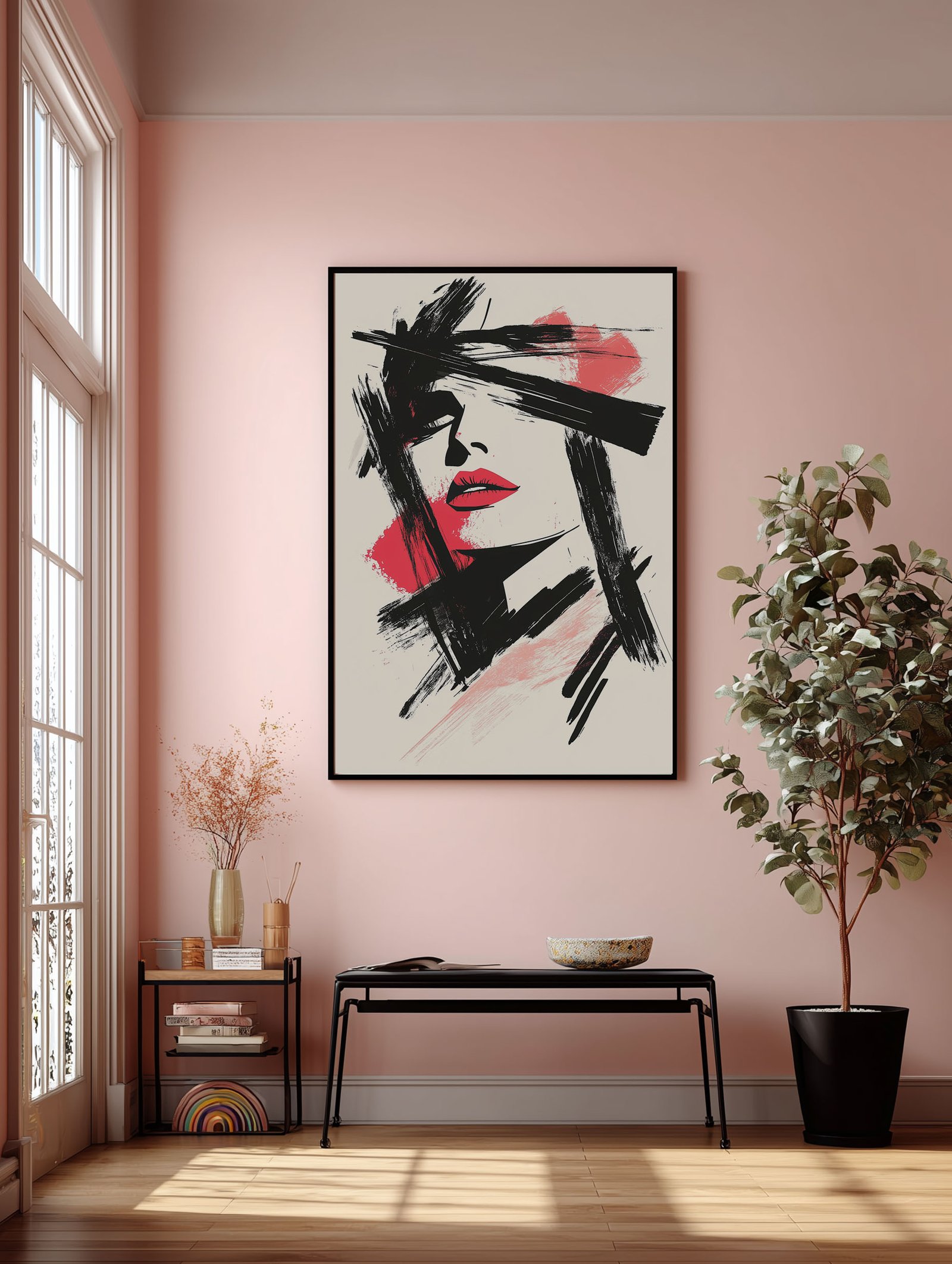Minimalist Woman – Japandi Portrait Poster - Image 2