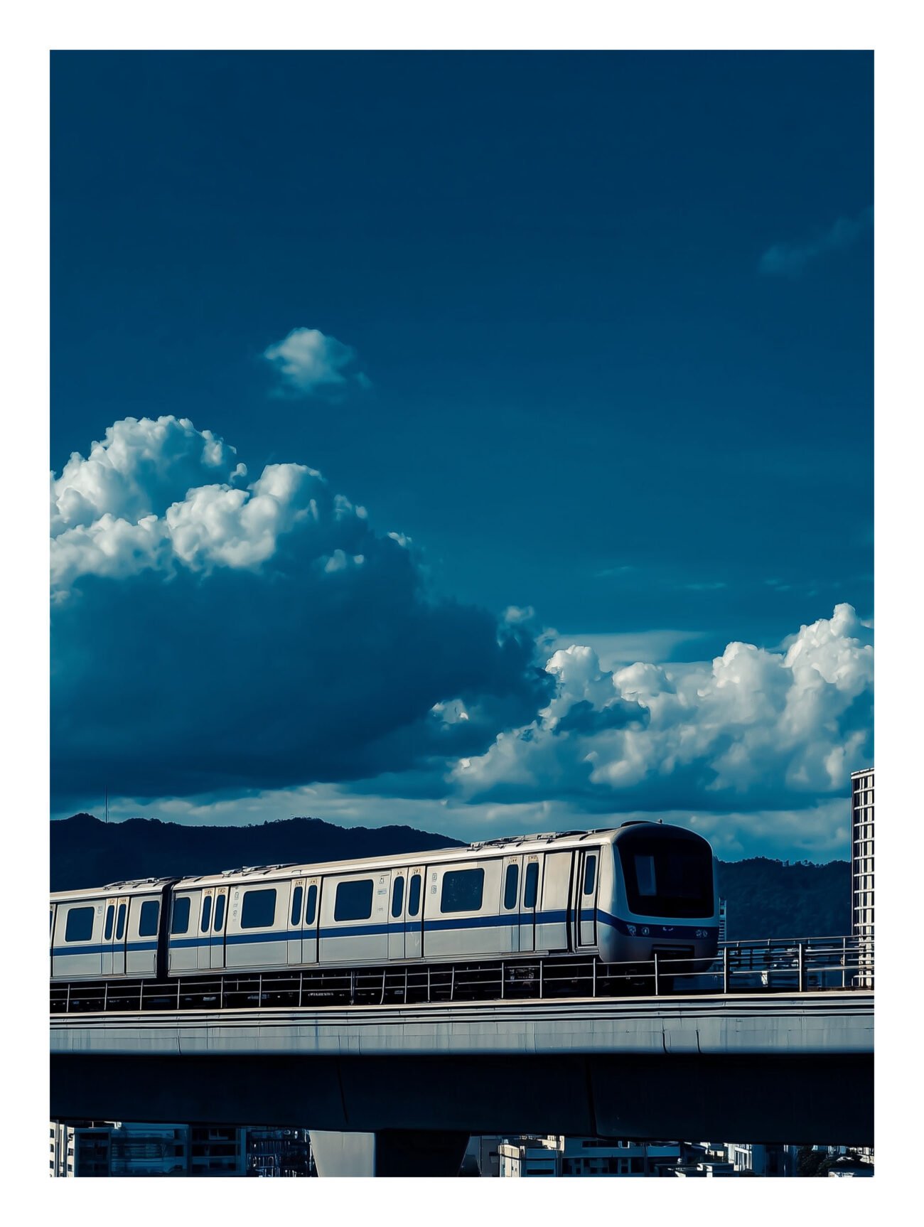 Modern Train – Futuristic Urban Poster