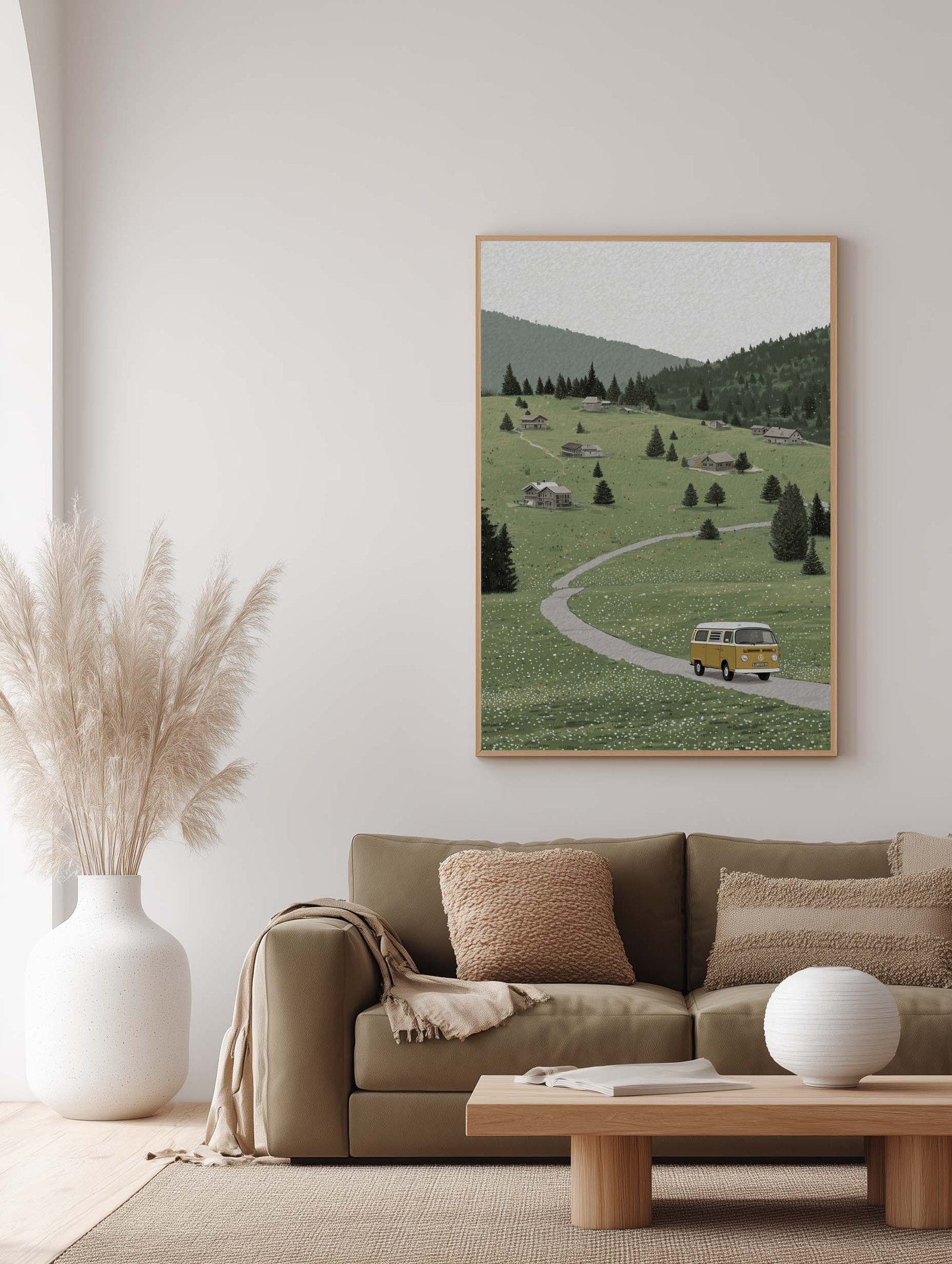 Countryside View – Nostalgic Road Trip Poster - Image 2