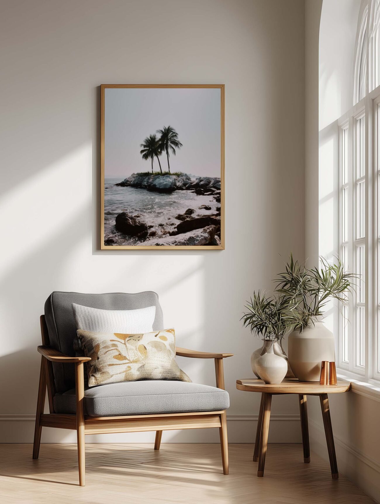 Palms on Island – Tranquil Coastal Poster - Image 2
