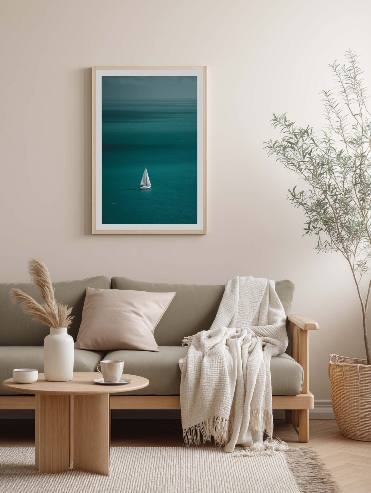 Sailboat at Sea – Fine Art Poster - Image 2