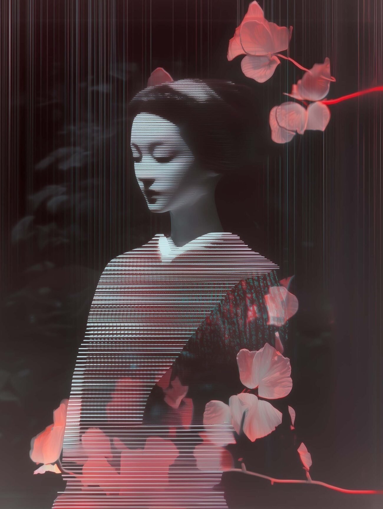 Serene Geisha – Digital Art Poster