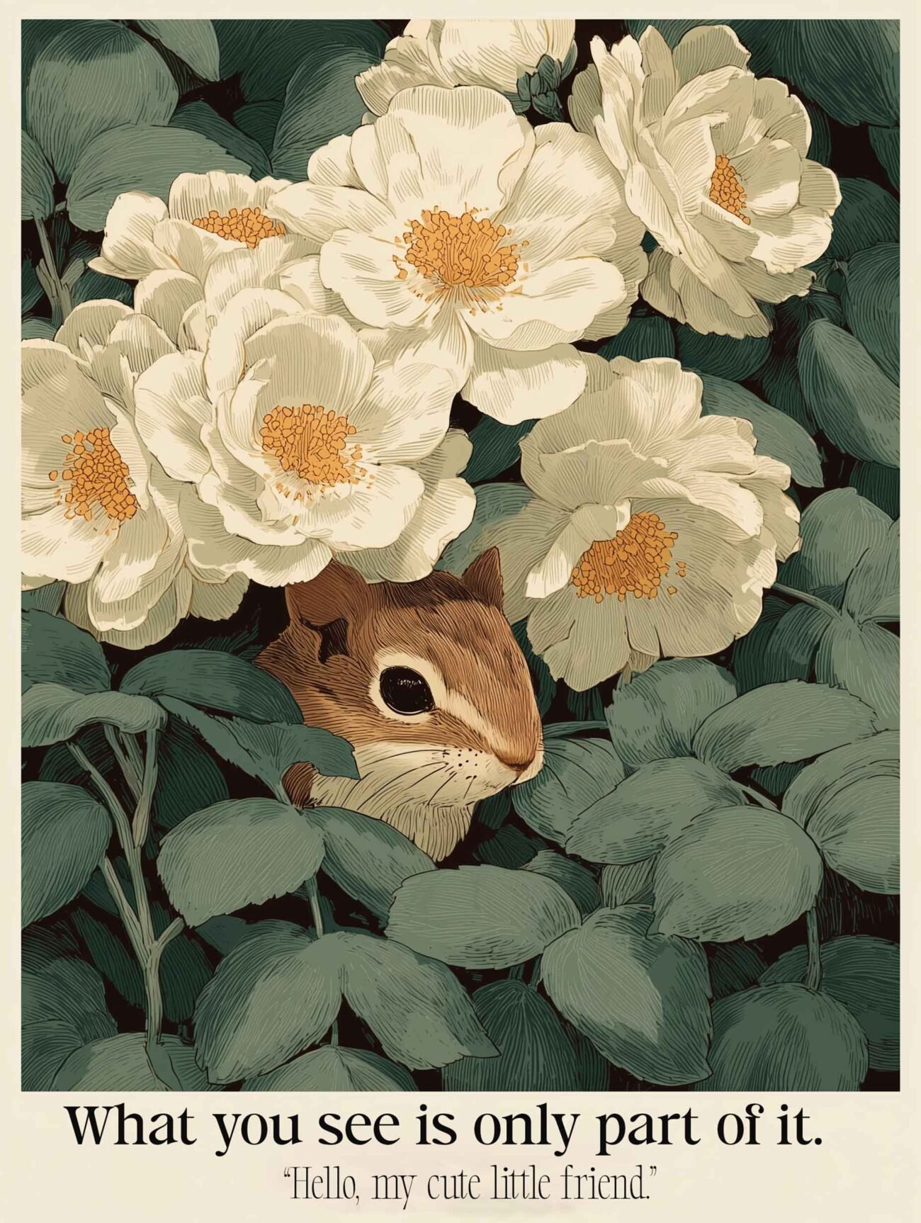Seven-Sisters Roses – The Secret Garden Poster