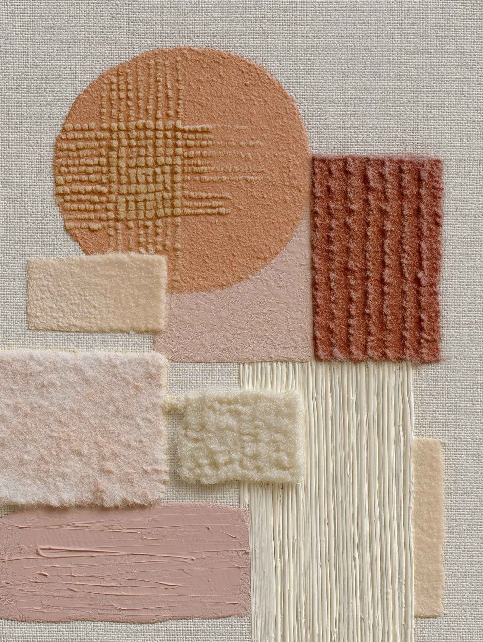 Soft Geometric Forms – Textured Neutral Abstract Poster