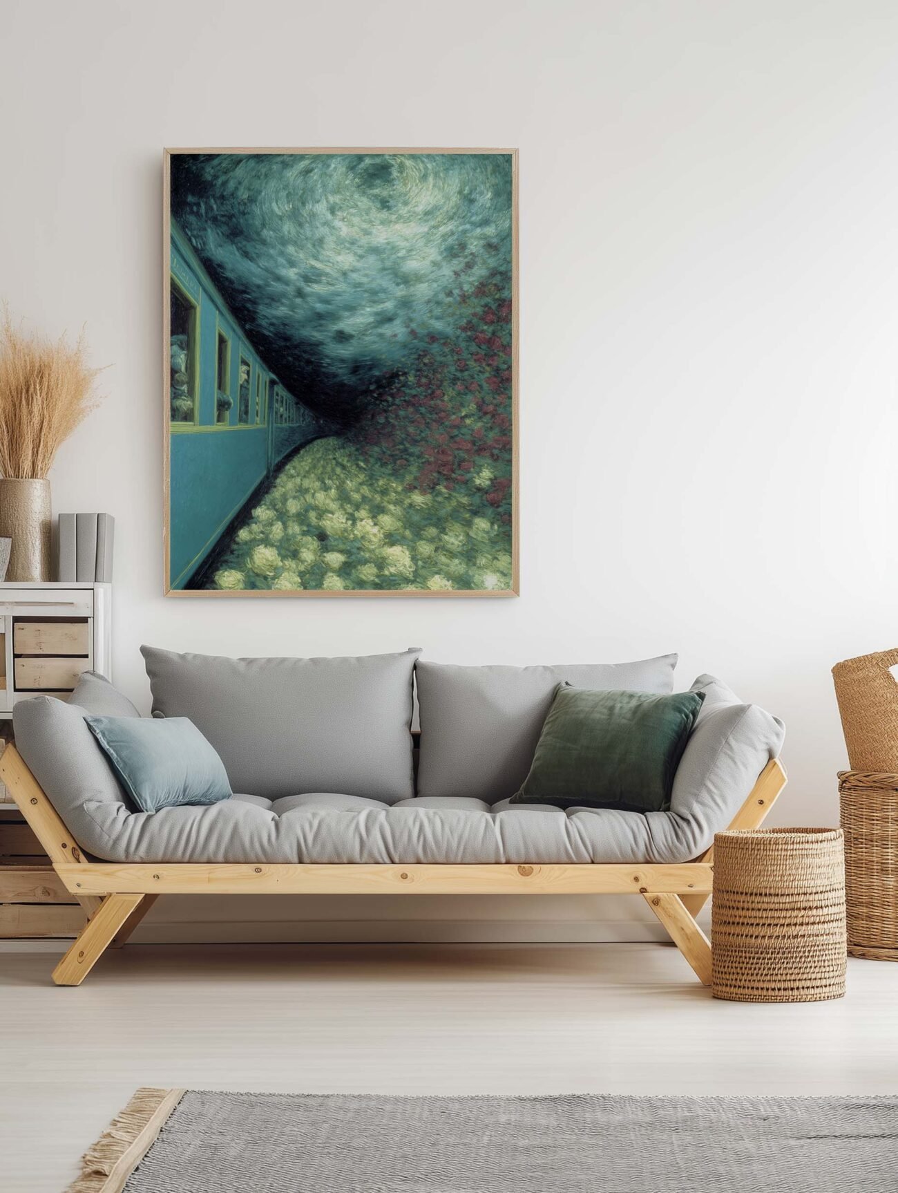 Floral Fantasy – Surreal Train Poster - Image 2