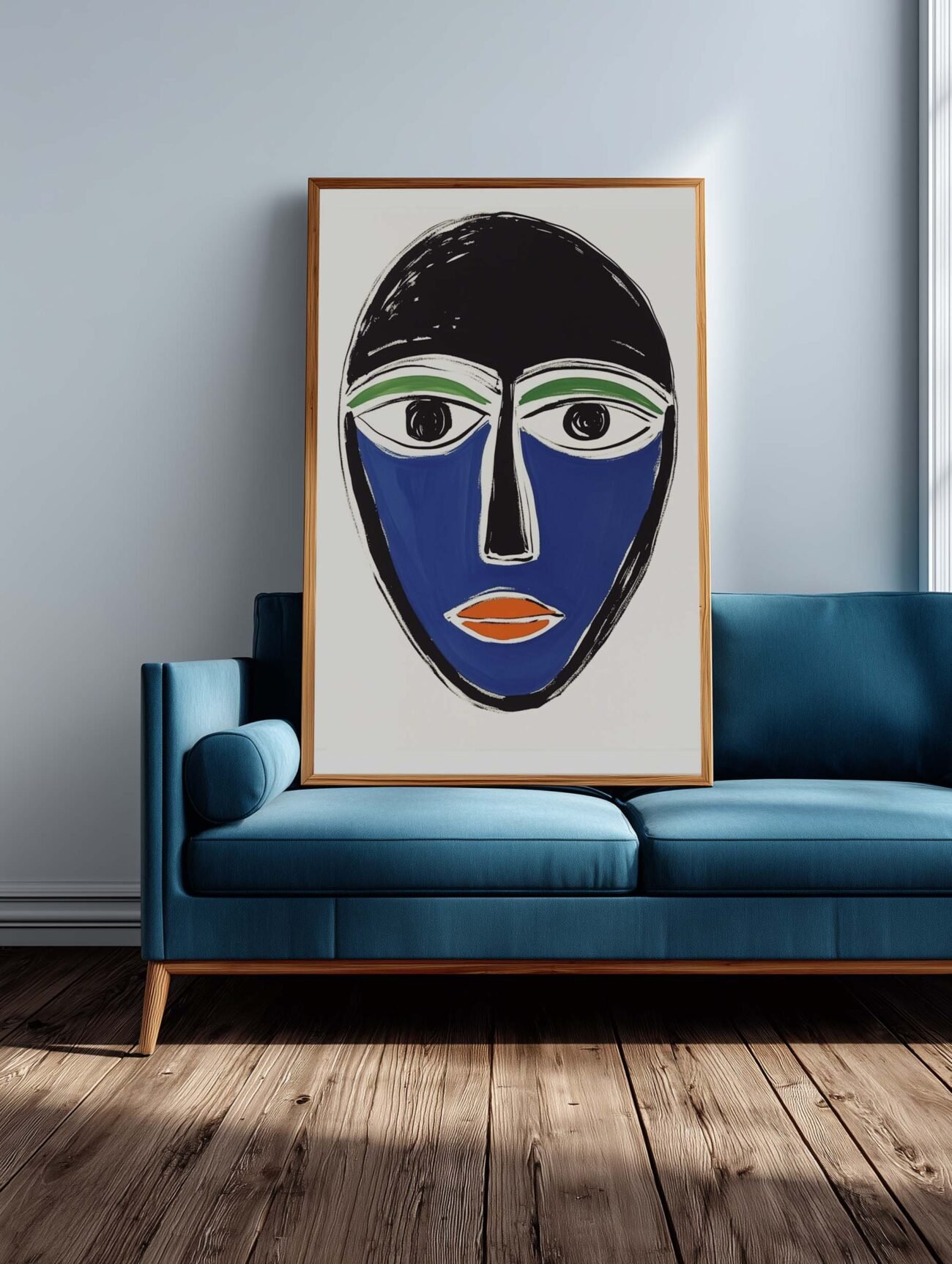 Minimalist Face – Swedish Modern Portrait Poster - Image 2