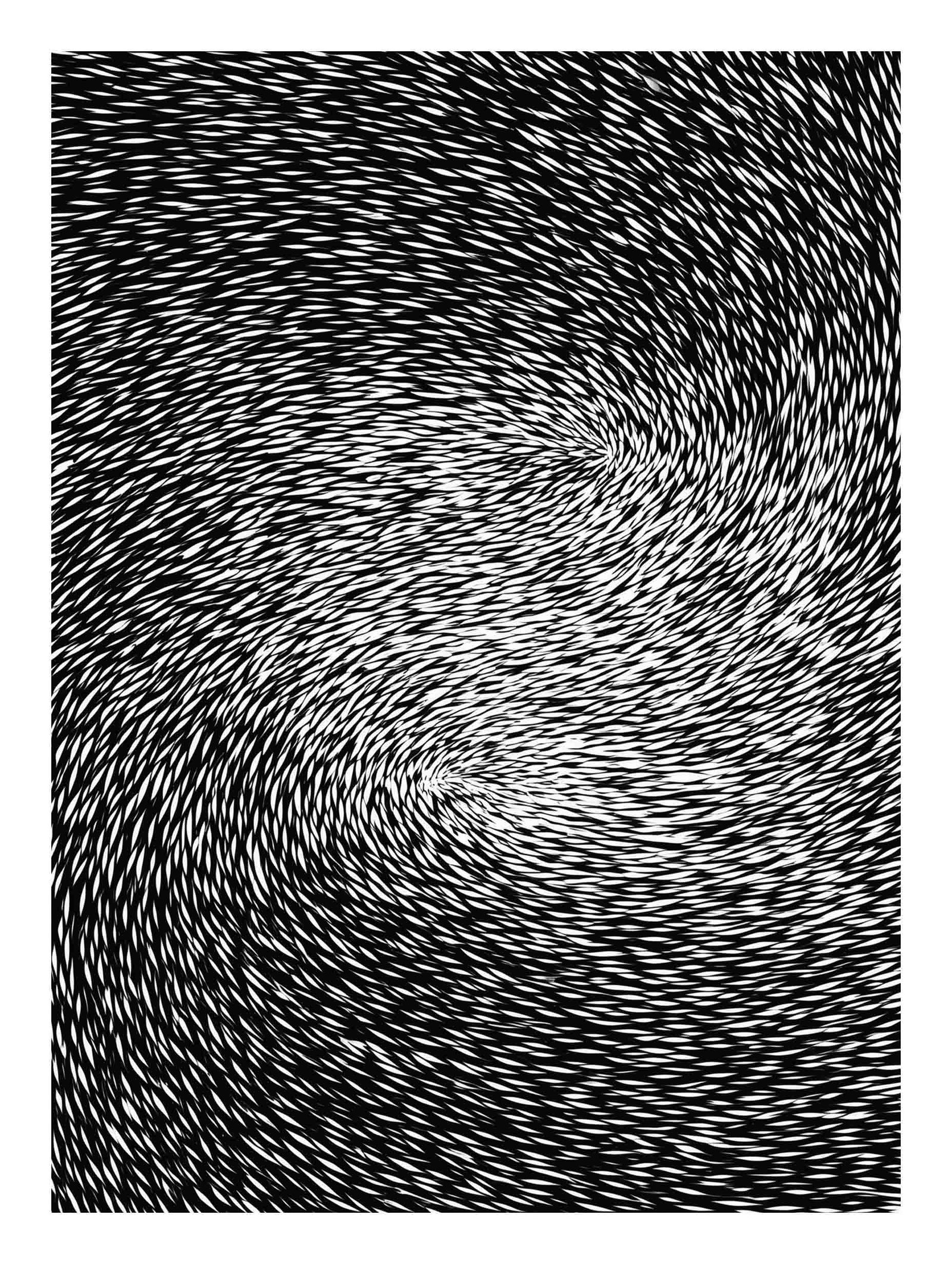 Vortex Noise – Monochrome Texture Poster
